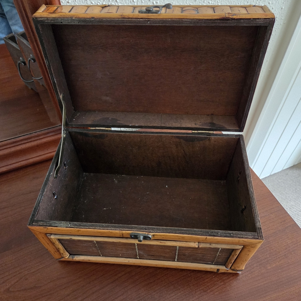 Rustic Bamboo Decorative Box - Picture 2 of 3